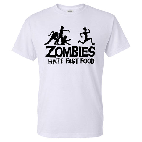 Zombies Hate Fast Food Man T-Shirt