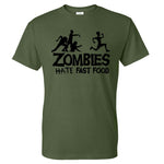 Zombies Hate Fast Food Man T-Shirt